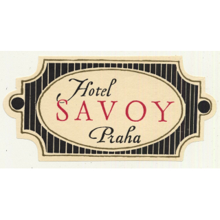 Hotel Savoy - Praha / Czech Republic (Vintage Luggage Label) Prag Prague