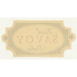 Hotel Savoy - Praha / Czech Republic (Vintage Luggage Label) Prag Prague