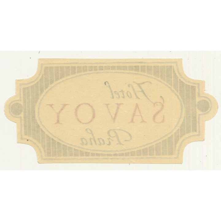 Hotel Savoy - Praha / Czech Republic (Vintage Luggage Label) Prag Prague