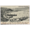 Ancona / Italy: Harbor 6x2 Cent Savoy Franking Ancona To Dresden (Vintage PC 1902)