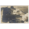 Genvoa / Italy: Batteria San Benigno Coastal Battery Firing - Posted To Stuttgart (Vintage RPPC 1910)