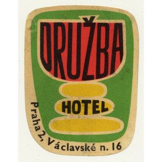 Hotel Savoy - Esplanade / Czech Republic (Vintage Luggage Label) Prag Prague