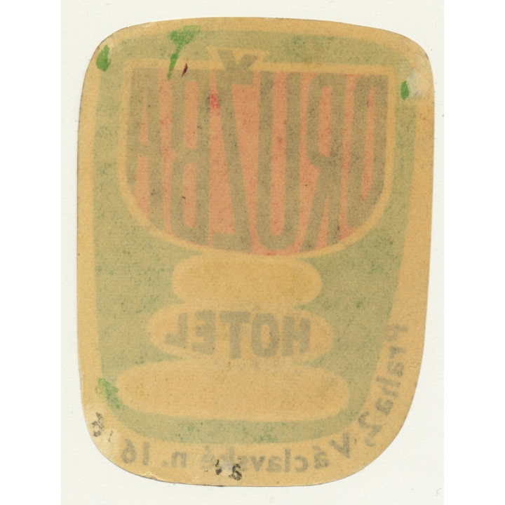 Hotel Savoy - Esplanade / Czech Republic (Vintage Luggage Label) Prag Prague