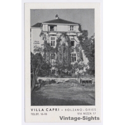 Passo Falzarego Dolomites / Italy: Villa Capri - Albergo Marmolada (Vintage PC ~1930s)