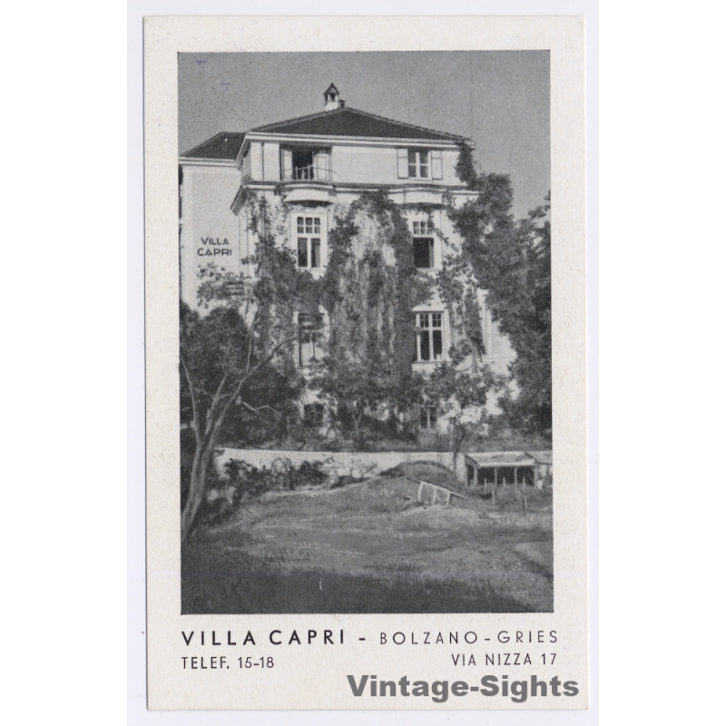 Passo Falzarego Dolomites / Italy: Villa Capri - Albergo Marmolada (Vintage PC ~1930s)