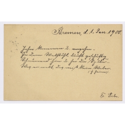 Germany 1900 Jahrhundertfeier Heinrich Heine Quote (Vintage Postal Stationery)