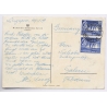 Hapag MS Hamburg Singapore Airport To Salem Germany Red China (Vintage PC 1959)