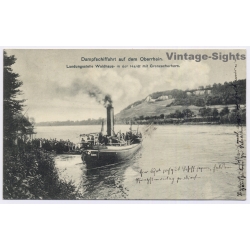 Dampfschiffahrt Auf Dem Oberrhein / Steamship (Vintage PC 1907)