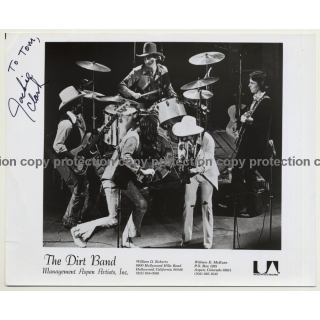 The Dirt Band - UA Press Photo - Autographed By Jackie Clark '1970s
