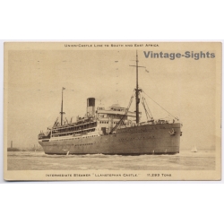 Union Castle Line: Llanstephan Castle Steamship / To London (Vintage PC 1932)