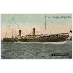 Ostende: La Malle Paddle Steamer WWI Feldpost 54th Reserve Division (Vintage PC 1915)