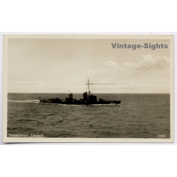 Kriegsmarine Torpedo Boat Leopard Raubtier Class Wesermunde (Vintage RPPC 1935)