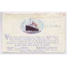 SS Leviathan United States Lines Folding Postcard Dinner Menu Onboard Correspondance (Vintage PC 1930)