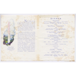 SS Leviathan United States Lines Folding Postcard Dinner Menu Onboard Correspondance (Vintage PC 1930)