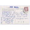 SS America United States Lines Ocean Liner Statue Of Liberty Airmail Ireland (Vintage PC 1959)