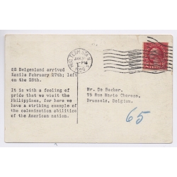 Manila / Philippines: SS Belgenland Colonial Era World Cruise (Vintage PC 1926)