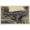Congo Belge: Wooden Bridge & Native Rangers *2 / Léopold Gabriel (Vintage RPPC ~1920/1930s)