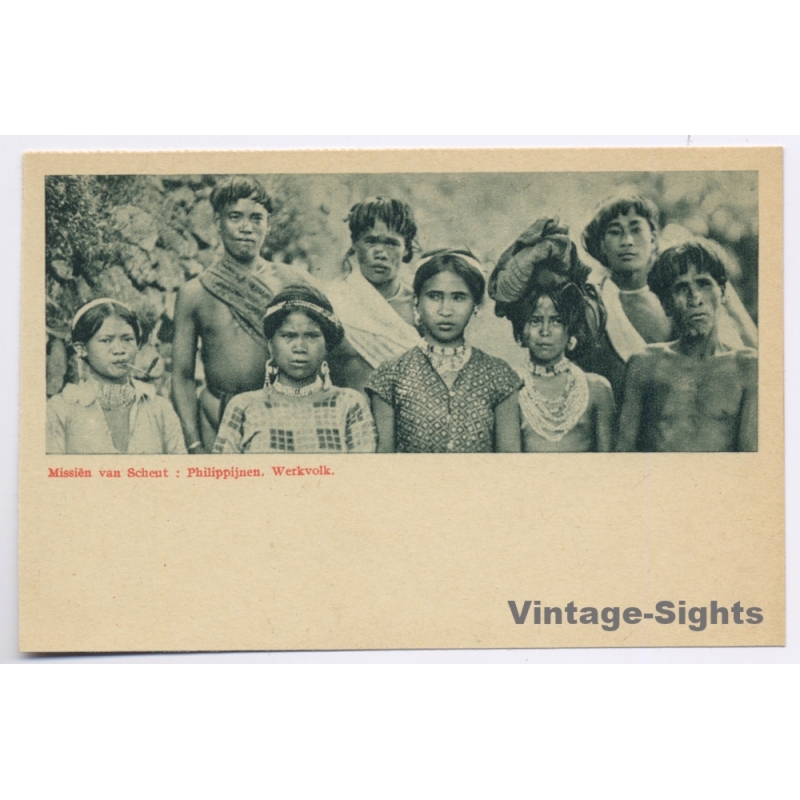 Scheut Missions / Philippines: Indigenous Group Ethnic Belgian Mission (Vintage PC ~1920s/1930s)