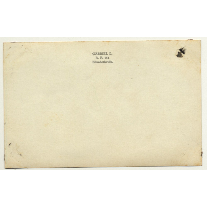 Congo Belge: Wooden Bridge & Native Rangers *2 / Léopold Gabriel (Vintage RPPC ~1920/1930s)