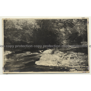 Congo Belge: River, Rocks & Rapids / Léopold Gabriel (Vintage RPPC ~1920/1930s)