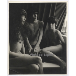 Jerri Bram (1942-2020): Intense Portrait Of 3 Young Siblings (Vintage Photo ~1970s/1980s)