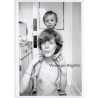 Jerri Bram (1942-2020): Proud Topless Mother Carries Son On Shoulders*2 (Vintage Photo ~1970s/1980s)