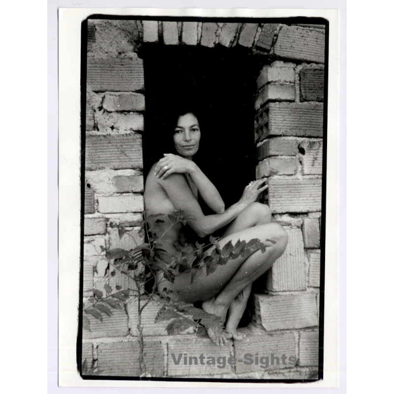 Jerri Bram (1942-2020): Nude Outdoor Self Portrait (Vintage Photo ~1970s/1980s)