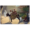 Lehnert & Landrock Nº697: Jeux D'Énfants / Kids With Donkey - Ethnic (Vintage PC 1910s/1920s)