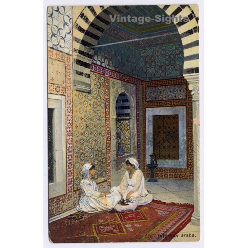 Lehnert & Landrock Nº626: Intérieur Arabe / Ethnic (Vintage PC 1910s/1920s)