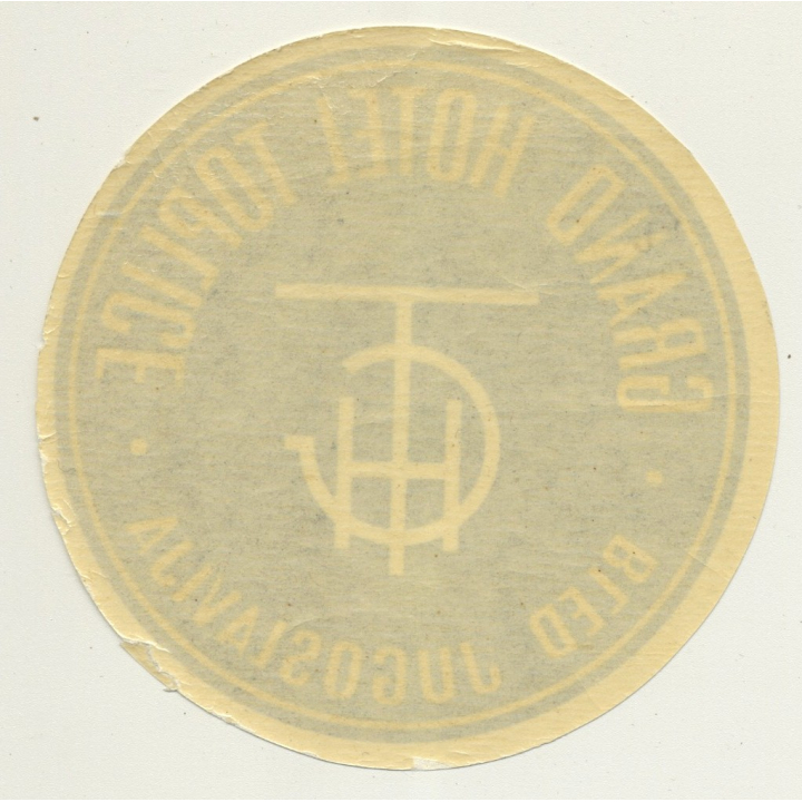 Grand Hotel Toplice - Bled / Slovenia (Vintage Luggage Label) Former Yugoslavia