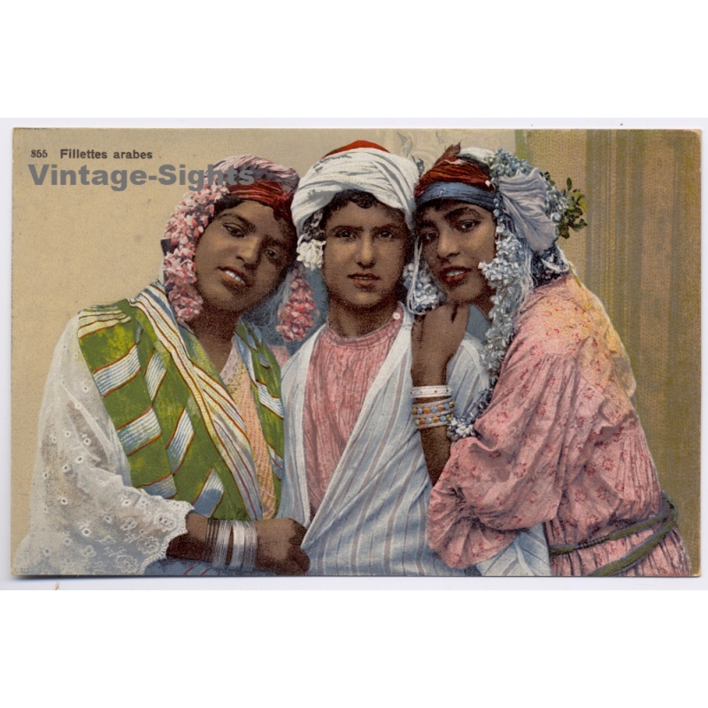Lehnert & Landrock Nº609: Fillettes Arabes / Ethnic - Gay Int (Vintage PC 1910s/1920s)