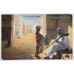 Lehnert & Landrock Nº621: Un Consell / Berber - Kids - Ethnic (Vintage PC 1910s/1920s)