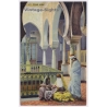 Lehnert & Landrock Nº877: Palais Arabe / Veiled Female - Interior - Ethnic (Vintage PC 1910s/1920s)
