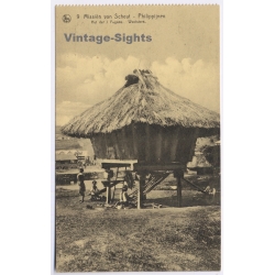 Scheut Missions / Philippines: Ifugao Traditional Fale Hut Weavers (Vintage PC NELS ~1910s/1920s)