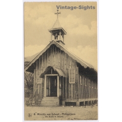 Scheut Missions / Philippines: Itogon Church - Chinese Ink Writing (Vintage PC NELS ~1910s/1920s)