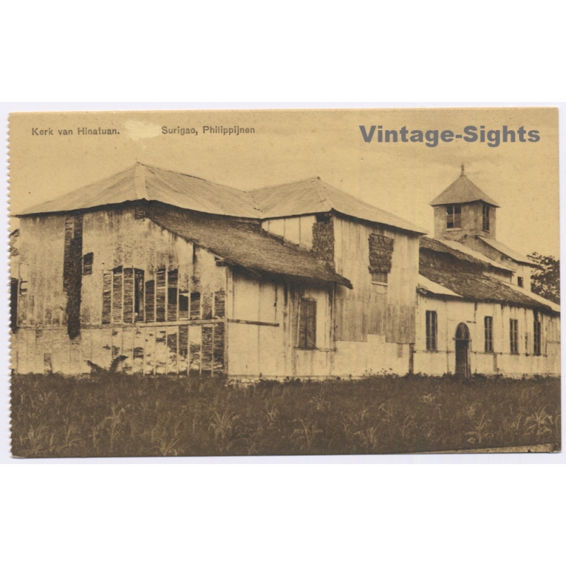 Philippines: Hinatuan Church Surigao Missiehuis Tilburg (Vintage PC ~1910s/1920s)