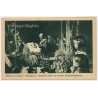 Philippines: Christmas Nativity Scene Stable Children (Vintage PC ~1920s)