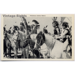 USA: Oklahoma Indian Riders Native American (Vintage PC 1940s/1950s)