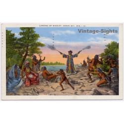 Landing Of Nicolet Green Bay Native American Ethnic (Vintage PC 1952)