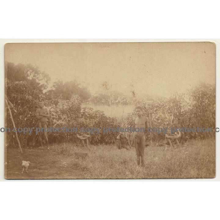 Congo Belge: Indigenous Topoke People (Vintage RPPC Sepia 1922)