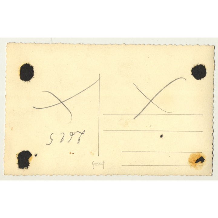 Pretty Dark Skinned Girl On Tricycle / Hair Bow - Le Café Miko (Vintage RPPC)