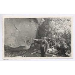Orange Free State (South Africa): German Missionary San Bushman Rock Art Paintings (Vintage Photo 1950s)