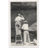 Orange Free State (South Africa): German Mission San Bushman Rock Art Paintings Ladder (Vintage Photo 1950s)