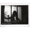 Jerri Bram (1942-2020): Woman Man In Window Artistic Double Exposure (Vintage Photo ~1970s)