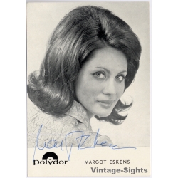 Margot Eskens Signed Autograph Card Polydor (Vintage PC ~1960s)