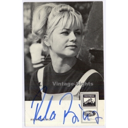 Petra Prinz Signed Autograph Card Electrola EMI Records (Vintage PC ~1960s)