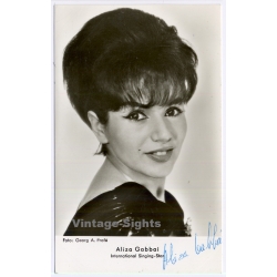 Aliza Gabbai Signed Autograph Card Graphima (Vintage RPPC ~1960s)