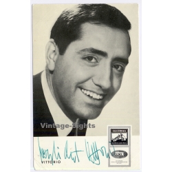 Vittorio Signed Autograph Card Electrola Records (Vintage PC ~1960s)