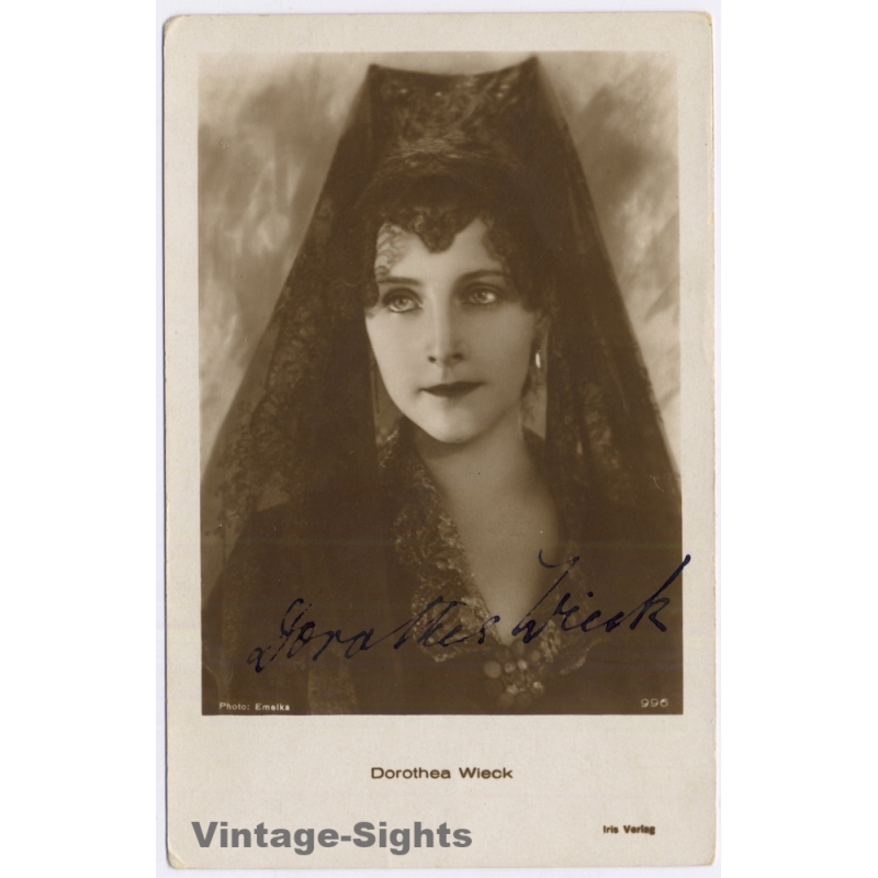 Dorothea Wieck Signed Autograph Card Iris Verlag (Vintage RPPC ~1920s)