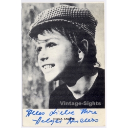Helga Anders Signed Autograph Card Cinema TV Actress (Vintage PC ~1960s)